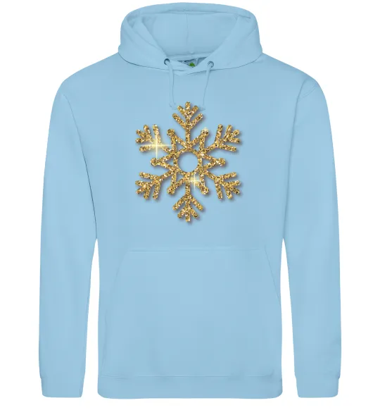 Мужская толстовка (худи) Золота сніжинка Голубой фото