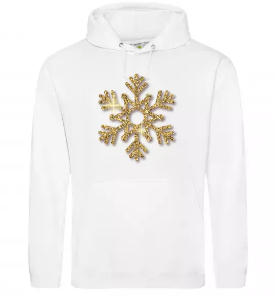 Жіноча толстовка (худі) Золота сніжинка Білий фото