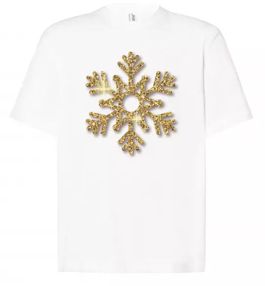 Футболка Оверсайз Золота сніжинка Белый фото