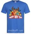 Мужская футболка Happy new year little deer Ярко-синий фото