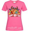 Женская футболка Happy new year little deer Ярко-розовый фото
