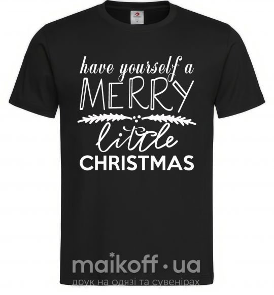 Мужская футболка Have yourself a merry little christmas Черный фото