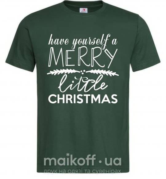 Чоловіча футболка Have yourself a merry little christmas Темно-зелений фото