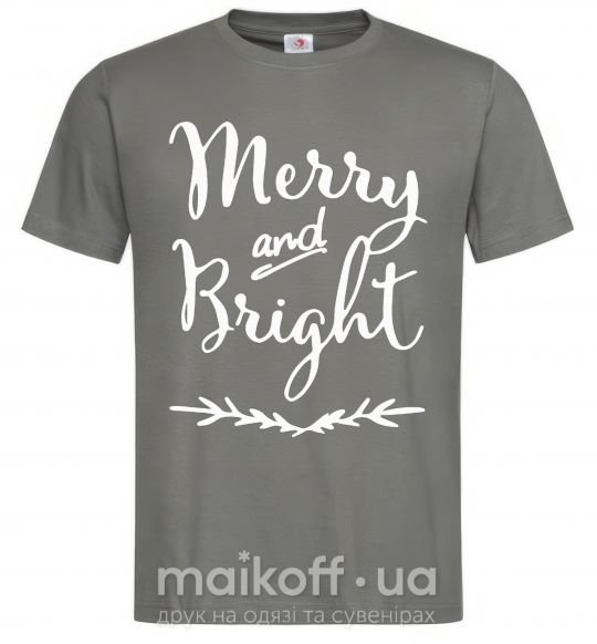 Чоловіча футболка Merry and bright Графіт фото