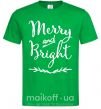 Чоловіча футболка Merry and bright Зелений фото