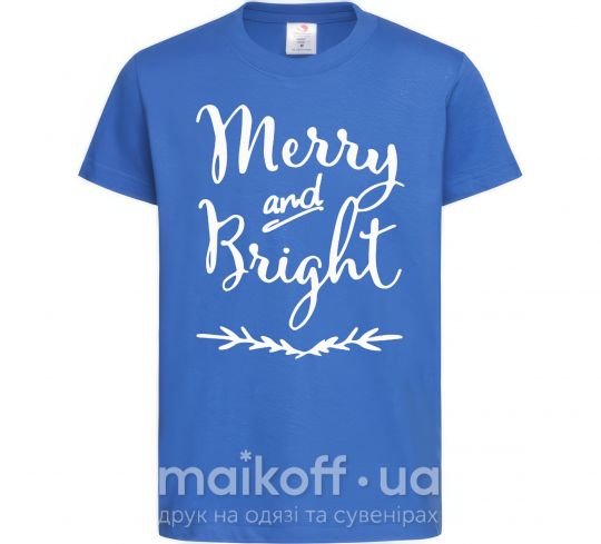 Дитяча футболка Merry and bright Яскраво-синій фото