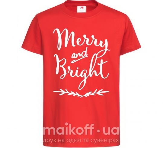 Детская футболка Merry and bright Красный фото