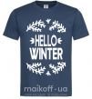Мужская футболка Hello winter Темно-синий фото