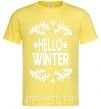 Чоловіча футболка Hello winter Лимонний фото