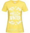 Жіноча футболка Hello winter Лимонний фото