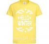 Детская футболка Hello winter Лимонный фото