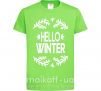 Детская футболка Hello winter Лаймовый фото
