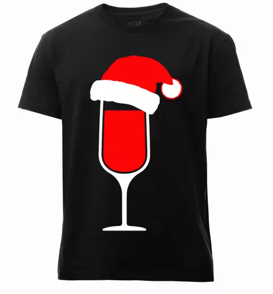 Чоловіча преміум футболка Келих в шапочці Чорний фото