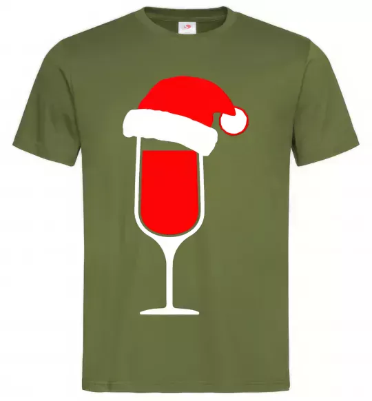 Чоловіча футболка Келих в шапочці Оливковий фото