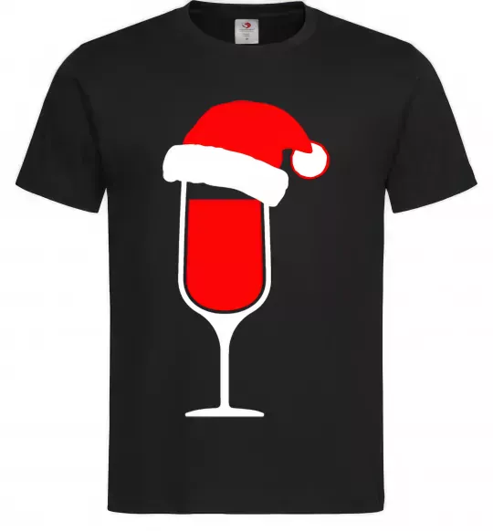 Чоловіча футболка Келих в шапочці Чорний фото