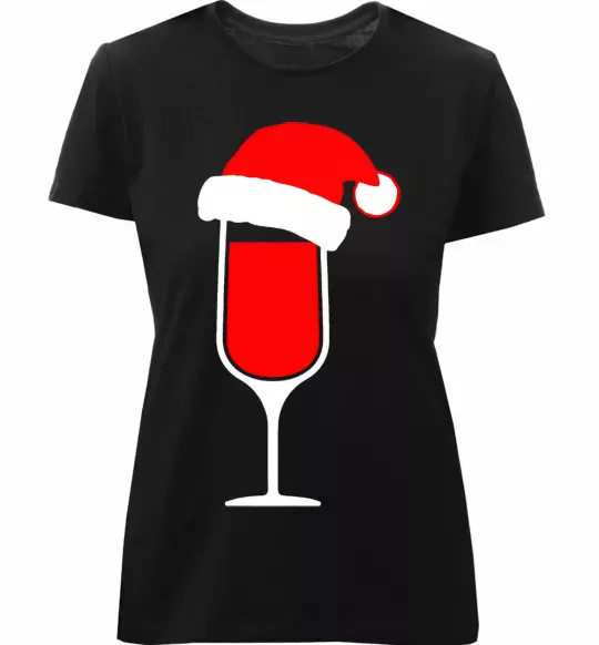 Жіноча преміум футболка Келих в шапочці Чорний фото