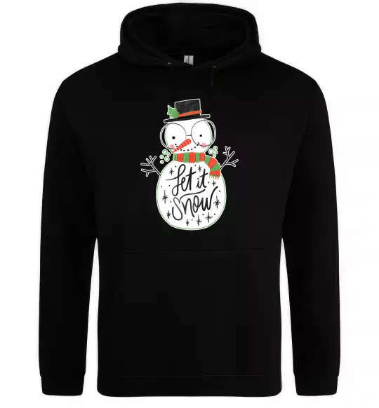 Женская толстовка (худи) Let it snow Черный фото