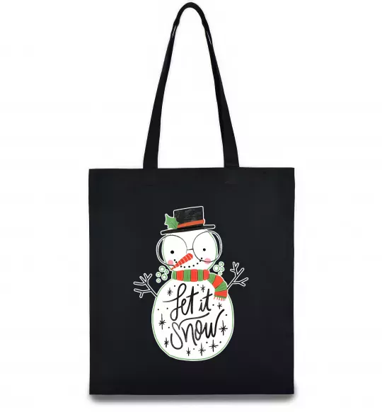 Еко-сумка Let it snow Чорний фото