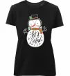 Жіноча преміум футболка Let it snow Чорний фото