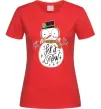 Жіноча футболка Let it snow Червоний Жіноча футболка Let it snow Червоний фото