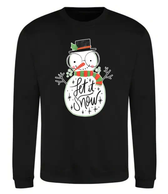 Свитшот Let it snow Черный фото