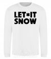 Світшот Let it snow text Білий фото
