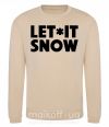 Світшот Let it snow text Пісочний фото