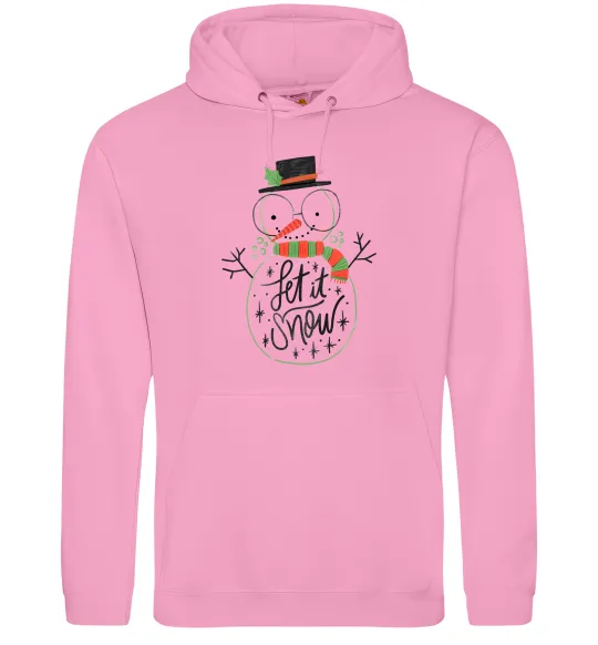 Чоловіча толстовка (худі) Let it snow Рожевий фото