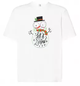 Футболка Оверсайз Сім'я зліпила сніговика Белый фото Футболка Оверсайз Сім'я зліпила сніговика Белый фото