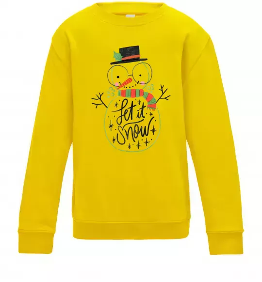 Дитячий світшот Let it snow Сонячно жовтий фото