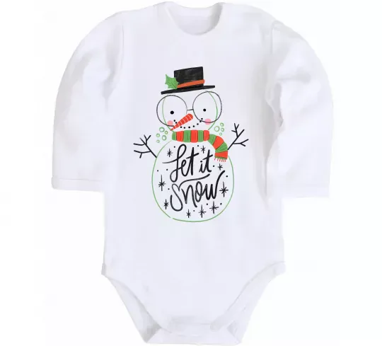 Детский боди Let it snow Белый фото