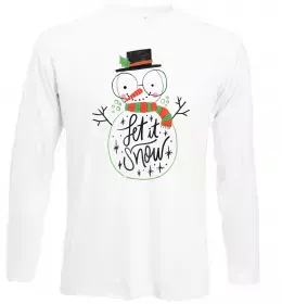 Лонгслив Сім'я зліпила сніговика Белый фото