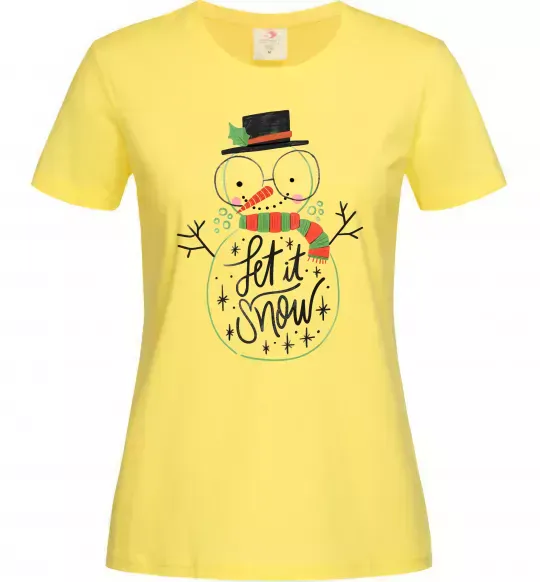 Жіноча футболка Let it snow Лимонний фото