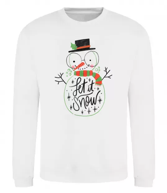 Свитшот Let it snow Белый фото