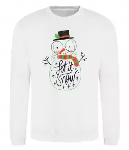Свитшот Let it snow Белый фото