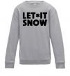 Дитячий світшот Let it snow text Сірий меланж фото