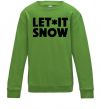 Дитячий світшот Let it snow text Лаймовий фото