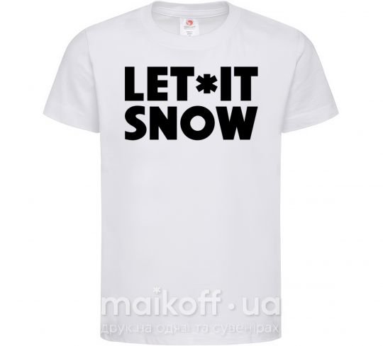 Дитяча футболка Let it snow text Білий фото