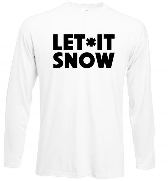 Реглан Let it snow text Белый фото