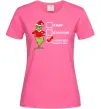 Жіноча футболка Грінч список Яскраво-рожевий фото
