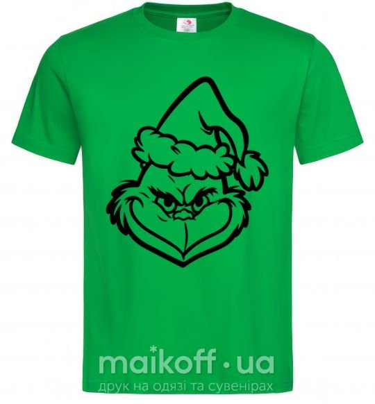 Мужская футболка Похититель Рождества в шапочке Зеленый фото