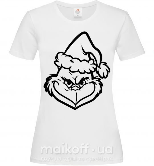 Жіноча футболка Похититель Рождества в шапочке Білий фото