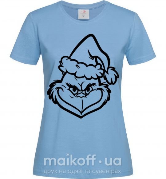 Женская футболка Похититель Рождества в шапочке Голубой фото