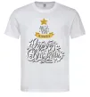 Мужская футболка Wish you a very merry Christmas tree Белый фото