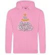Мужская толстовка (худи) Wish you a very merry Christmas tree Розовый фото