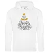 Жіноча толстовка (худі) Wish you a very merry Christmas tree Білий Жіноча толстовка (худі) Wish you a very merry Christmas tree Білий фото