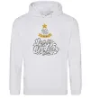 Жіноча толстовка (худі) Wish you a very merry Christmas tree Сірий меланж Жіноча толстовка (худі) Wish you a very merry Christmas tree Сірий меланж фото