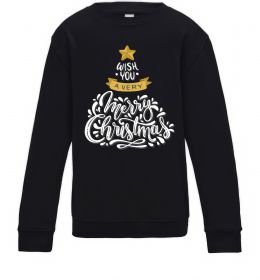 Детский Свитшот Wish you a very merry Christmas tree