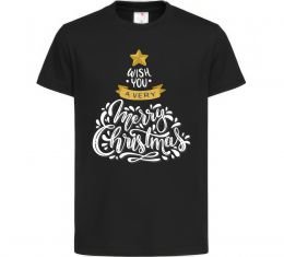 Дитяча футболка Wish you a very merry Christmas tree