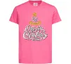 Дитяча футболка Wish you a very merry Christmas tree Яскраво-рожевий Дитяча футболка Wish you a very merry Christmas tree Яскраво-рожевий фото